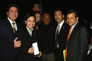 Mayor Pulido (right) with his cabal 
